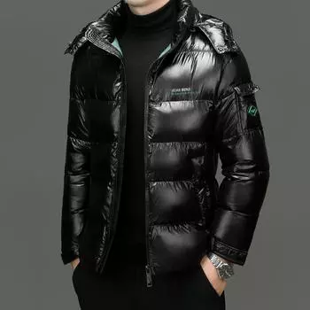 Зимняя мужская куртка-пуховик, модная глянцевая водонепроницаемая короткая куртка-пуховик, мужская легкая парка Snowski White Duck Down S вино красного