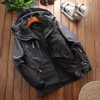 Зимняя мужская куртка, теплая верхняя одежда, ветровка, водонепроницаемая куртка, мужская флисовая парка с капюшоном, куртка размера плюс 6XL, 3 в 1, толстое пальто 6XL