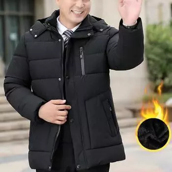 Зимняя мужская куртка утолщенная теплая водонепроницаемая куртка с капюшоном ветрозащитная куртка XL