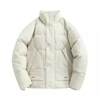 Зимняя мужская новая пуховая куртка National Standard, утолщенная, теплая, модная брендовая, воротник-стойка, короткое пальто с хлопковой подкладкой, свободное пальто M