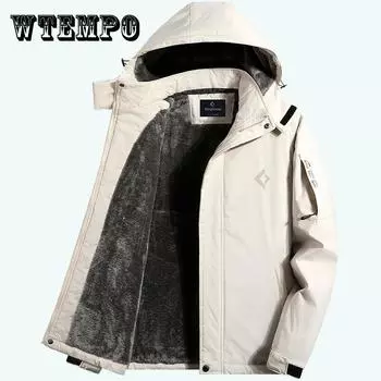 Зимняя мужская одежда для альпинизма, одежда для бездорожья, плюс бархатная толстая теплая куртка, инструменты 5XL синий