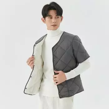 Зимняя мужская одежда с короткими рукавами, удобная и стильная, чтобы согреться, теплая, теплая, домашняя, хлопковая, мужская, хлопковая, верхняя часть 2455 M