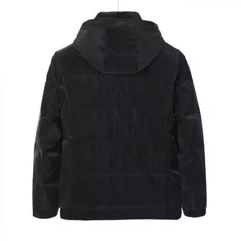 Зимняя мужская пуховая куртка, зимняя короткая одежда, легкая и теплая пуховая куртка для мужчин M чёрный