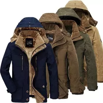 Зимняя мужская теплая парка больших размеров, верхняя одежда, длинное флисовое утолщенное повседневное пальто с меховой подкладкой, с капюшоном S синий