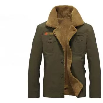 Зимняя мужская уличная рабочая куртка большого размера, флисовая куртка в стиле милитари M хаки