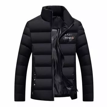 Зимняя мужская утолщенная корейская тонкая хлопковая одежда с воротником-стойкой, повседневная одежда с воротником-стойкой XXL синий