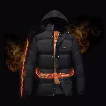 Зимняя мужская верхняя одежда с воротником, теплое хлопковое пуховое пальто, толстая парка, длинная одежда S