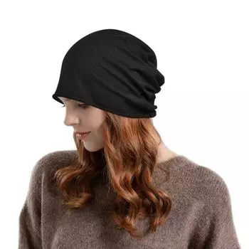 Зимняя мужская вязаная шапка, эластичная, однослойная, однотонная, защита ушей, теплая, повседневная, в стиле хип-хоп, кепка с начесом темно-серого