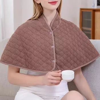 Зимняя накидка на плечо с застежкой на пуговицы, подкладка из искусственного шерпа, защитная шаль для шеи темно-серого