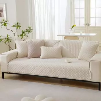 Зимняя нескользящая подушка, утолщенная однотонная подушка с узором «гусиные лапки», чехол для дивана, плюшевый чехол, тканевое полотенце, супер мягкая плюшевая подушка для дивана 70x70