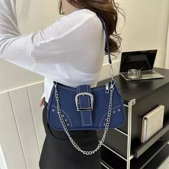 Зимняя новая джинсовая сумка, нишевая модная холщовая сумка, ретро-сумка через плечо, женская сумка белый