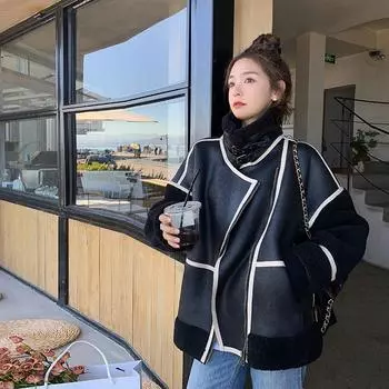 Зимняя новая флисовая утолщенная гранулированная флисовая куртка Splicing S