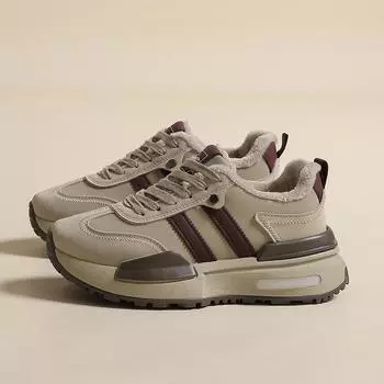 Зимняя новая корейская версия Ins бархатная обувь для папы для студентов теплая спортивная обувь для отдыха на каждый день на шнуровке уличная съемка 36