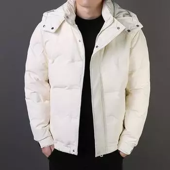 Зимняя новая куртка-пуховик мужская модная тенденция с капюшоном куртка-пуховик повседневная L