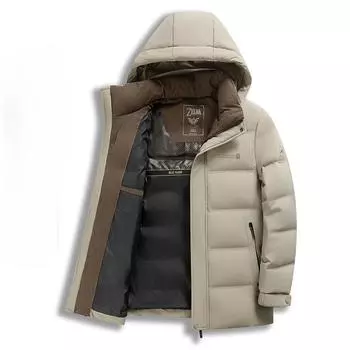 Зимняя новая куртка-пуховик мужская средняя и длинная теплая мужская куртка M