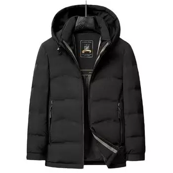 Зимняя новая куртка с капюшоном, молодежная модная куртка средней длины, холодная куртка-пуховик M