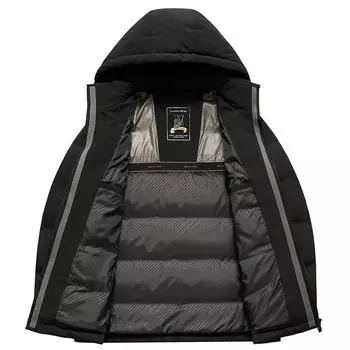 Зимняя новая куртка с капюшоном, молодежная модная куртка средней длины, холодная куртка-пуховик M