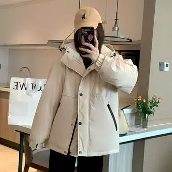 Зимняя новая куртка с капюшоном, утолщенная 90% белого утиного пуха, мягкая куртка для отдыха на открытом воздухе, куртка для пары M