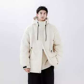 Зимняя новая куртка с капюшоном в стиле Гонконга, модная, универсальная M
