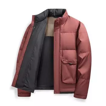 Зимняя новая легкая куртка-пуховик для мужчин, повседневная куртка на белом утином пуху для молодежи и людей среднего возраста M чёрный