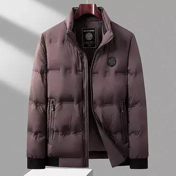 Зимняя новая модель 90-х годов, белая утиная пуховая куртка, мужская молодежная короткая модная куртка-пуховик с воротником-стойкой, утепленная куртка-пуховик M