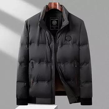 Зимняя новая модель 90-х годов, белая утиная пуховая куртка, мужская молодежная короткая модная куртка-пуховик с воротником-стойкой, утепленная куртка-пуховик M