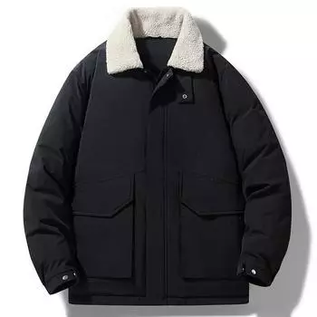 Зимняя новая модная брендовая универсальная стеганая куртка, плотное теплое повседневное пальто на белом утином пуху M