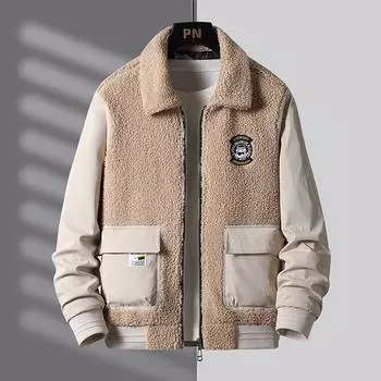 Зимняя новая модная куртка из зернистого бархата с лацканами, мужская куртка большого размера из хлопка на молнии, утолщенная теплая мужская куртка M