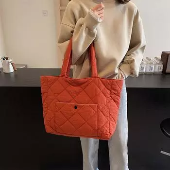 Зимняя новая модная женская сумка Commuter большой емкости Commuter Underarm 2024 с индивидуальным дизайном и одним плечевым ремнем чёрный