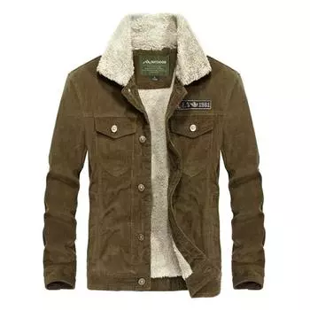 Зимняя новая мужская деловая повседневная куртка с лацканами, мужская, плюс бархатный теплый вельветовый хлопковый топ M