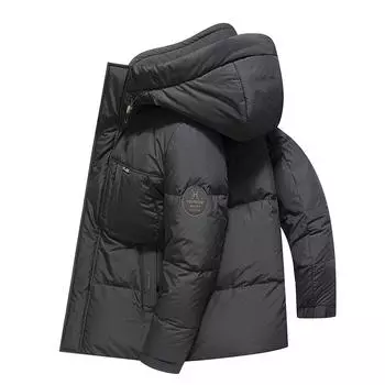 Зимняя новая мужская куртка-пуховик с капюшоном, утепленная, морозостойкая и теплая мужская куртка M бежевый