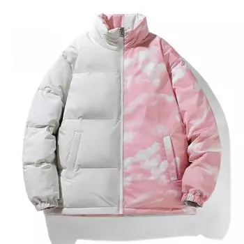 Зимняя новая мужская куртка-пуховик с коротким воротником-стойкой, модный бренд, две открытые стороны для ношения S белый