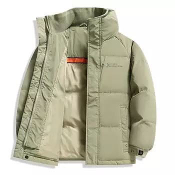 Зимняя новая мужская куртка-пуховик с воротником-стойкой для людей среднего возраста и молодежи, короткая теплая утолщенная куртка M