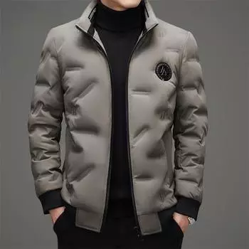 Зимняя новая мужская куртка-пуховик с воротником-стойкой, короткая теплая повседневная универсальная молодежная модная зимняя куртка M