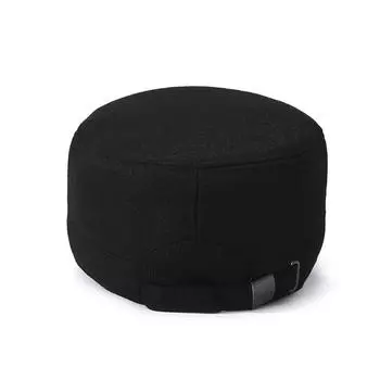 Зимняя новая мужская шапка из флиса с утолщенными наушниками, шерстяная шляпа с плоским верхом, шапка для пожилых людей среднего возраста, теплая хлопковая шапка для отдыха на природе Adjustable серый