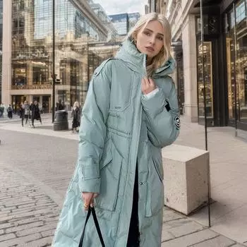 Зимняя новая одежда больших размеров, средняя и длинная, женская свободная одежда с подкладкой, студенческая одежда с подкладкой из хлопка, куртка прилив L белый