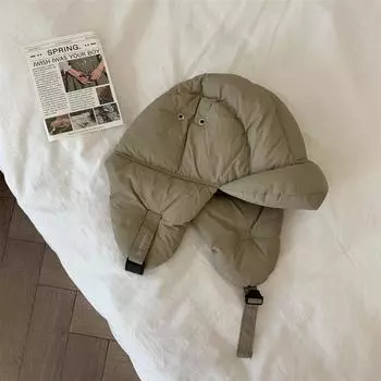 Зимняя новая однотонная ветрозащитная и холодная теплая защитная шапка Lei Feng для мужчин и женщин M56-58cm розовый