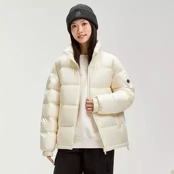 Зимняя новая поставка тонкая куртка-пуховик для женщин короткий стиль воротник стойка универсальное пальто