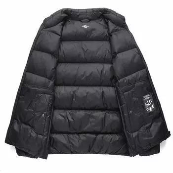 Зимняя новая простая и универсальная мужская утепленная куртка-пуховик для людей среднего возраста и молодежи M