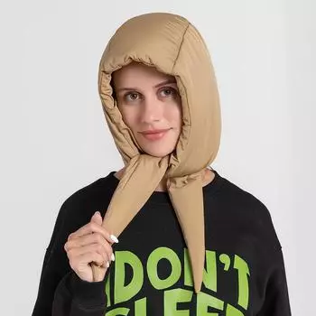 Зимняя новая шапка-пуховик для мужчин и женщин 2024 года, модная универсальная теплая ветрозащитная шапка корейской версии, теплая шапка для велоспорта 58-60cm покинуть белый