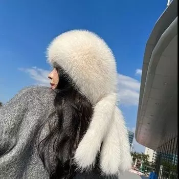 Зимняя новая шапка-шарф, теплая и холодостойкая универсальная шапка scarf белый