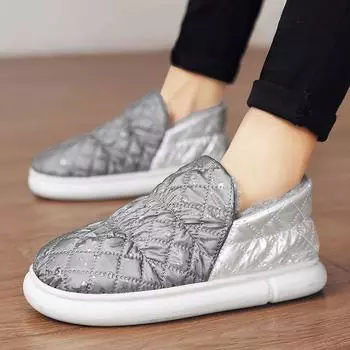 Зимняя новая сумка на каблуке хлопковые тапочки мужские водонепроницаемые туфли на платформе пара домашние хлопковые туфли наступить на дерьмо чувство носить теплые тапочки 36 жёлтый