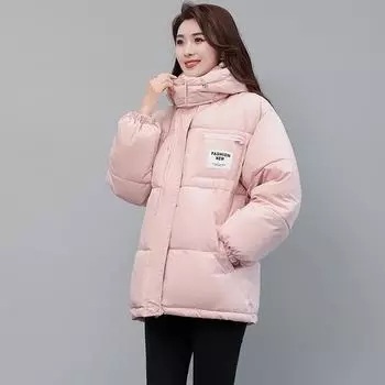 Зимняя новая свободная повседневная короткая женская куртка с хлопковой подкладкой большого размера, утолщенная куртка с хлопковой подкладкой S