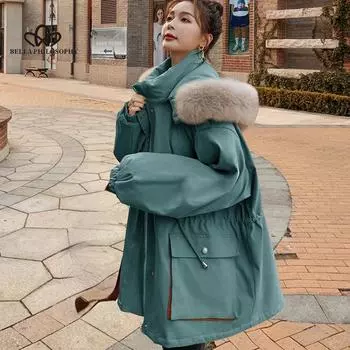 Зимняя новая свободная стеганая куртка Parker с мягкой подкладкой для женщин S хаки