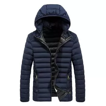 Зимняя новая теплая утолщенная хлопковая подкладка пальто мужская молодежная модная повседневная хлопковая куртка L