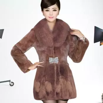 Зимняя новая толстая плюшевая теплая одежда 2024 года, большой размер 6XL, пальто с воротником из искусственного меха, модное женское мягкое пальто S серый