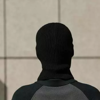 Зимняя новая уличная шапка-балаклава, термошапка из шерсти, мужская защитная шейная головная убор, вязаная шапка-маска, холодная шапка one size fits all тёмно-синий