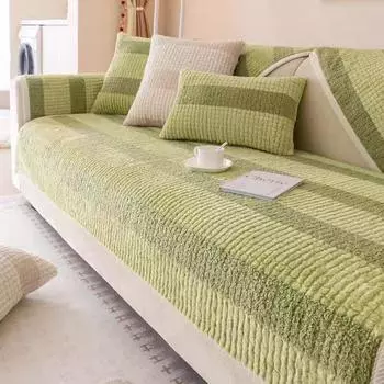 Зимняя новая утолщенная плюшевая подушка для дивана с имитацией кролика, современный легкий роскошный чехол для дивана, нескользящая подушка для дивана, защита от царапин кошки 70*70