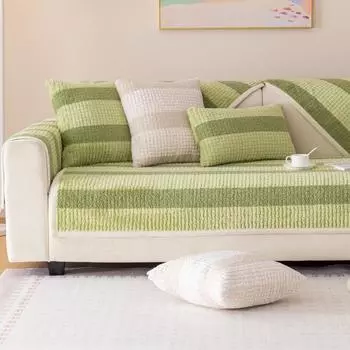 Зимняя новая утолщенная плюшевая подушка для дивана, современный легкий роскошный чехол для дивана, нескользящая подушка для дивана, защита от кошачьих царапин 70*70