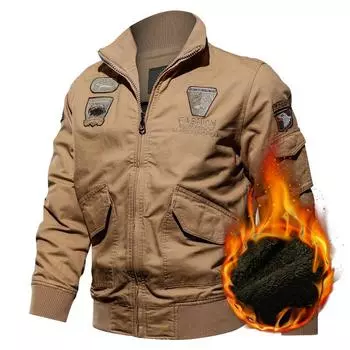 Зимняя новая утолщенная военная мужская куртка из чистого хлопка повседневная мужская куртка M